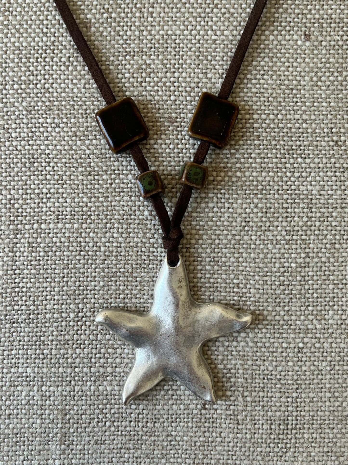 Star and Suede cord necklace