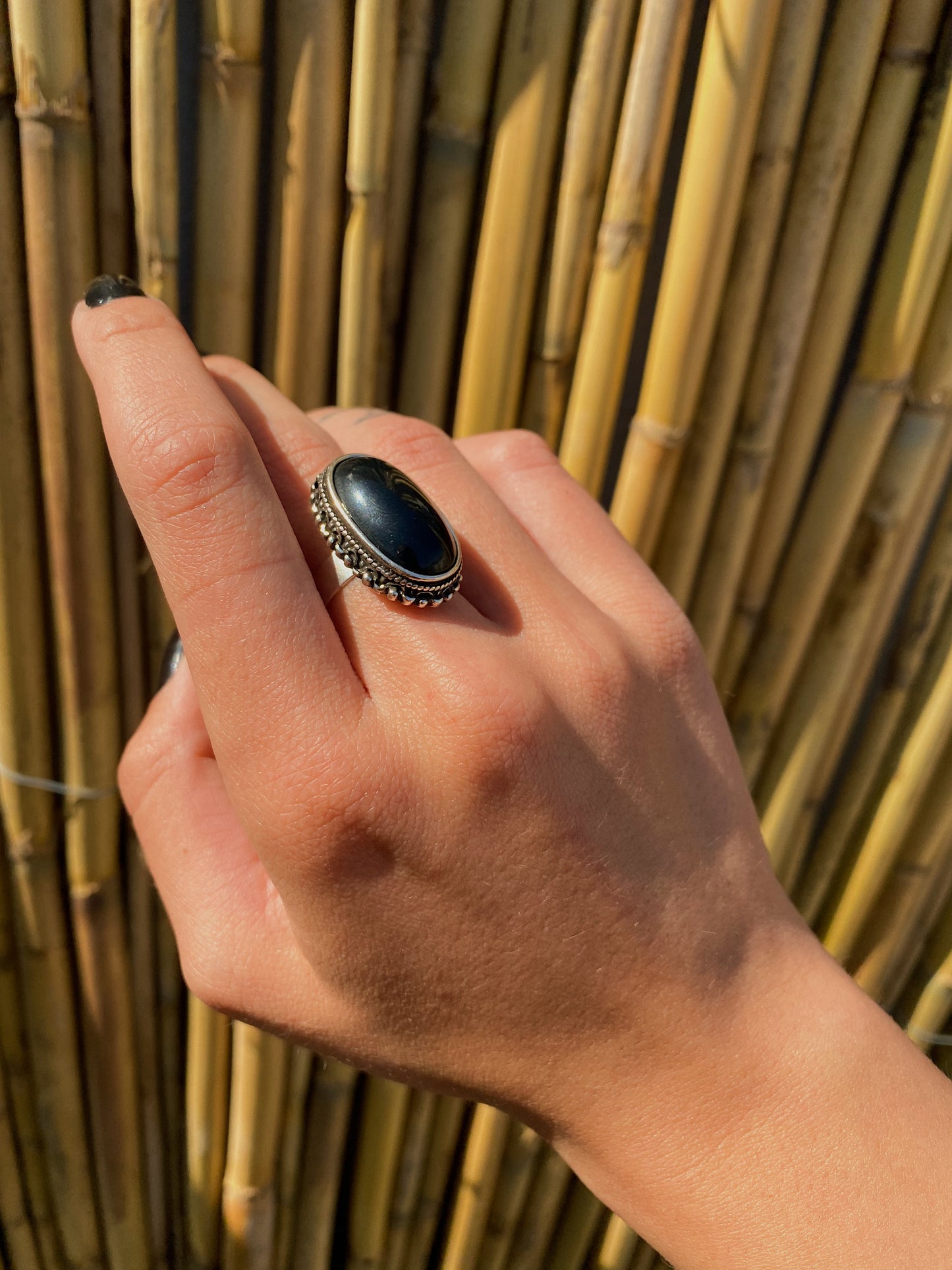 Black Stone Ring
