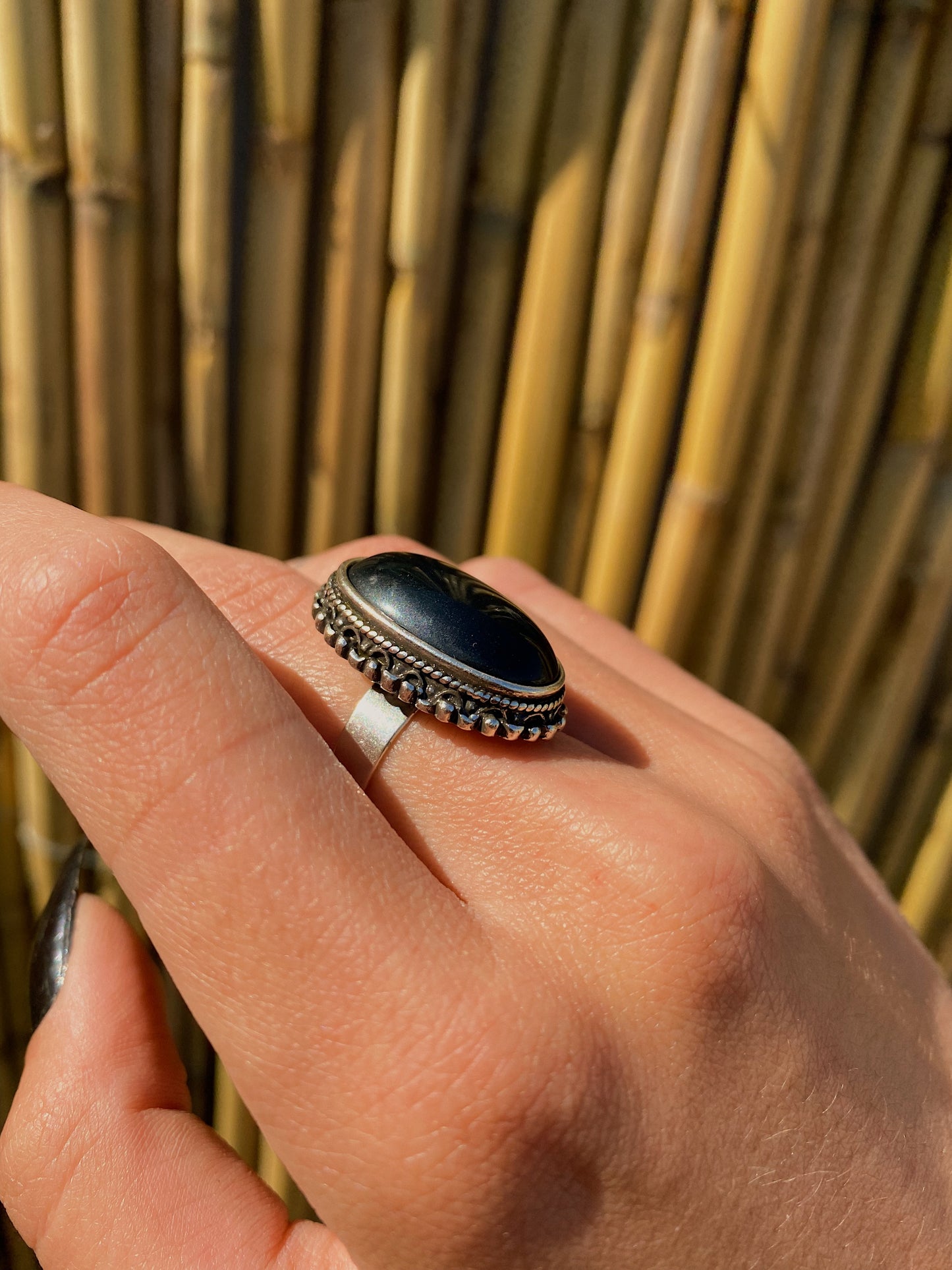 Black Stone Ring