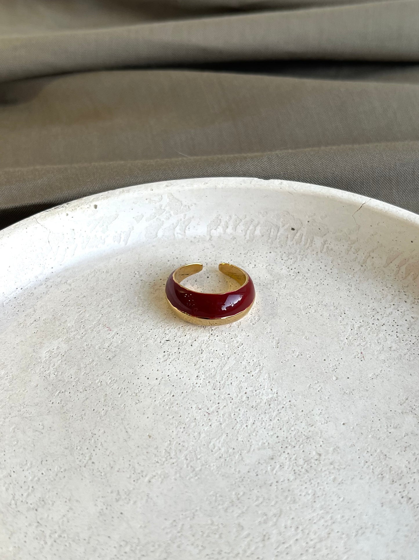 Cherry red ring
