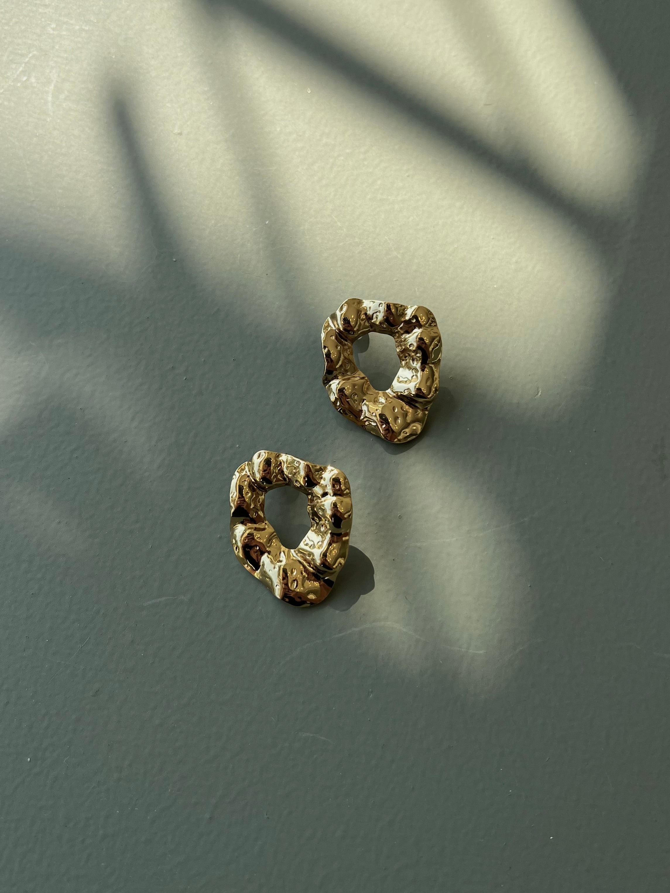 Molten textured earrings