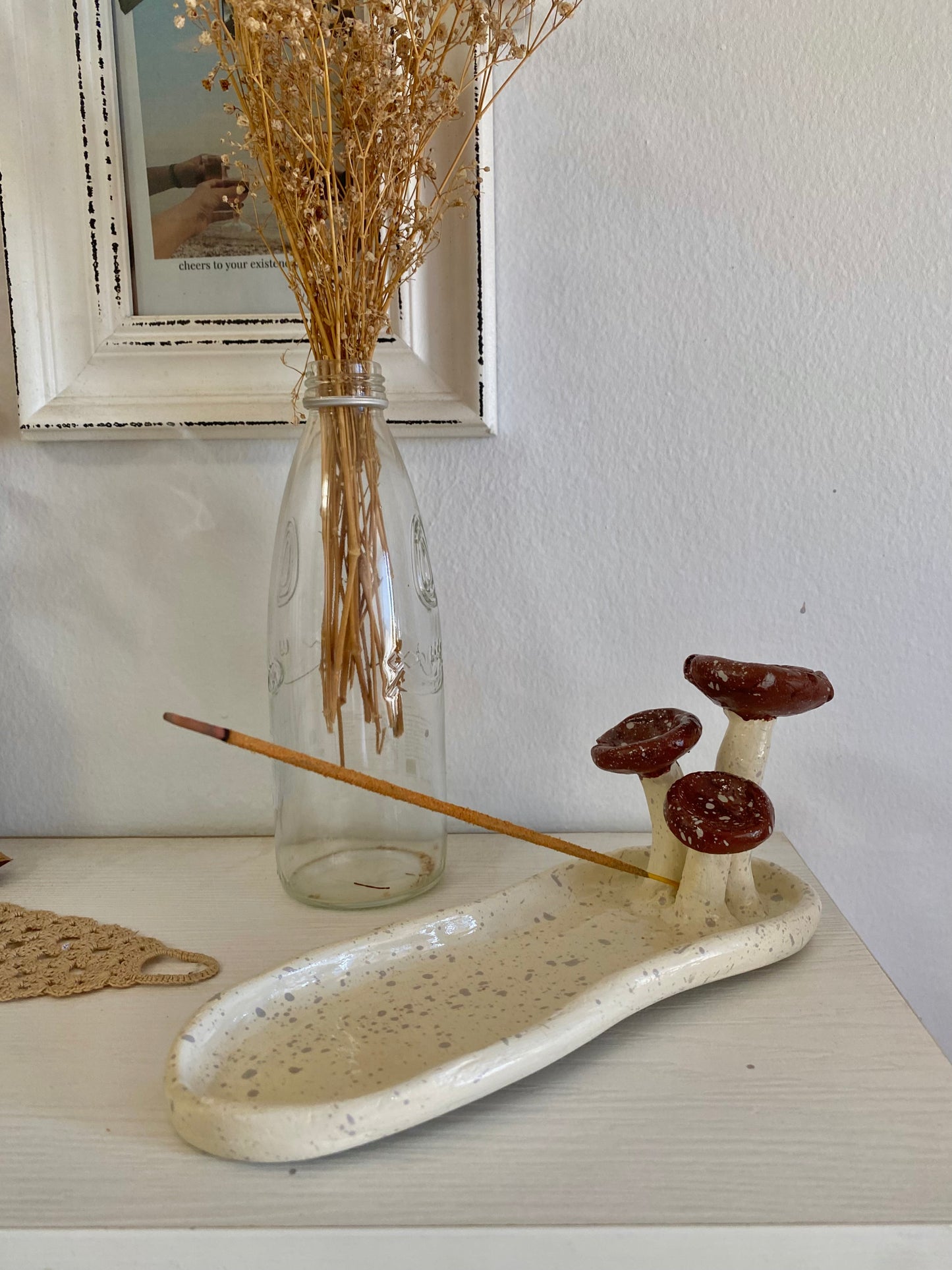 Mushroom Haven incense stick holder