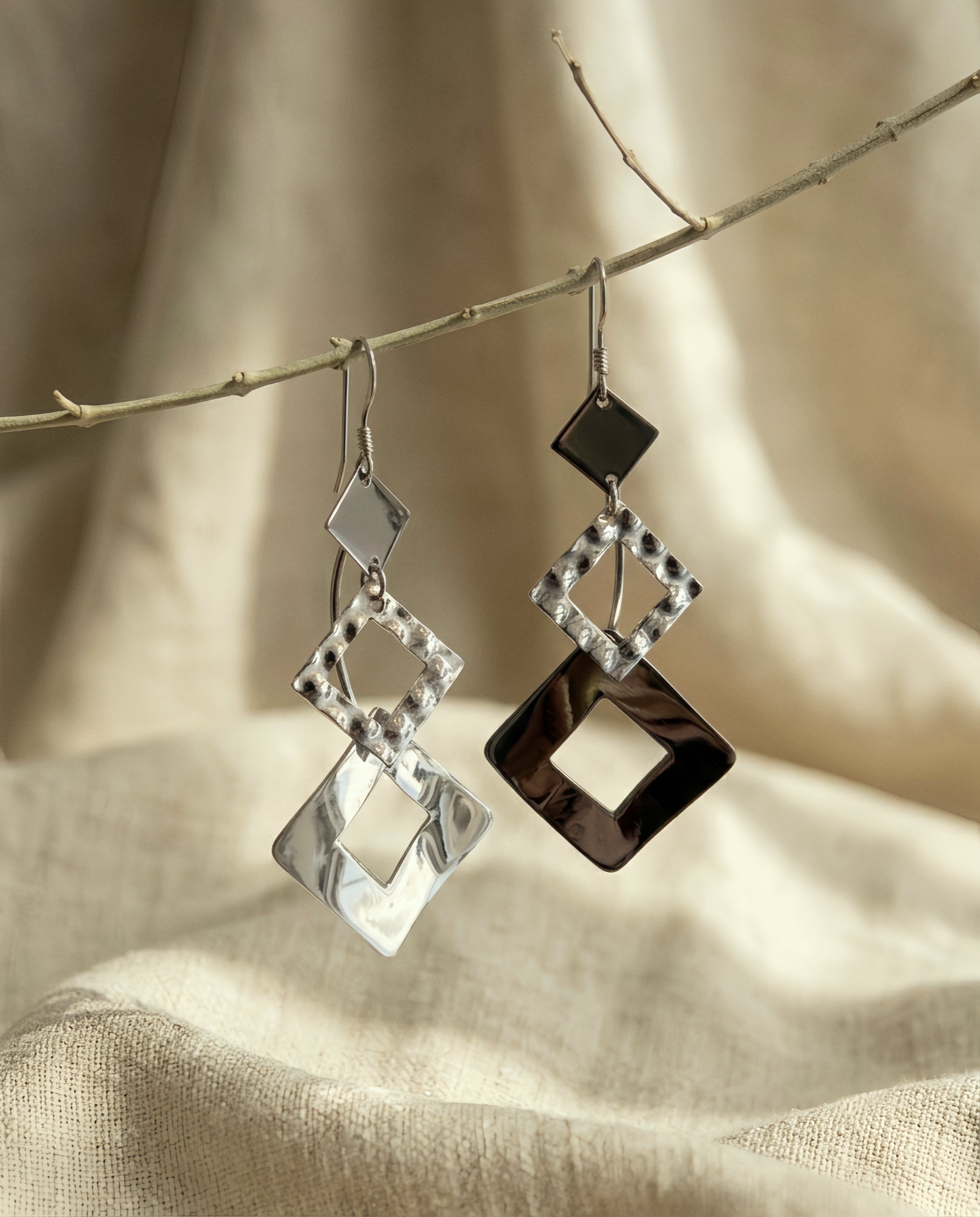 Geometric drop earrings