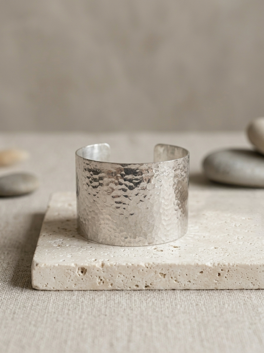 Hand-hammered bangle