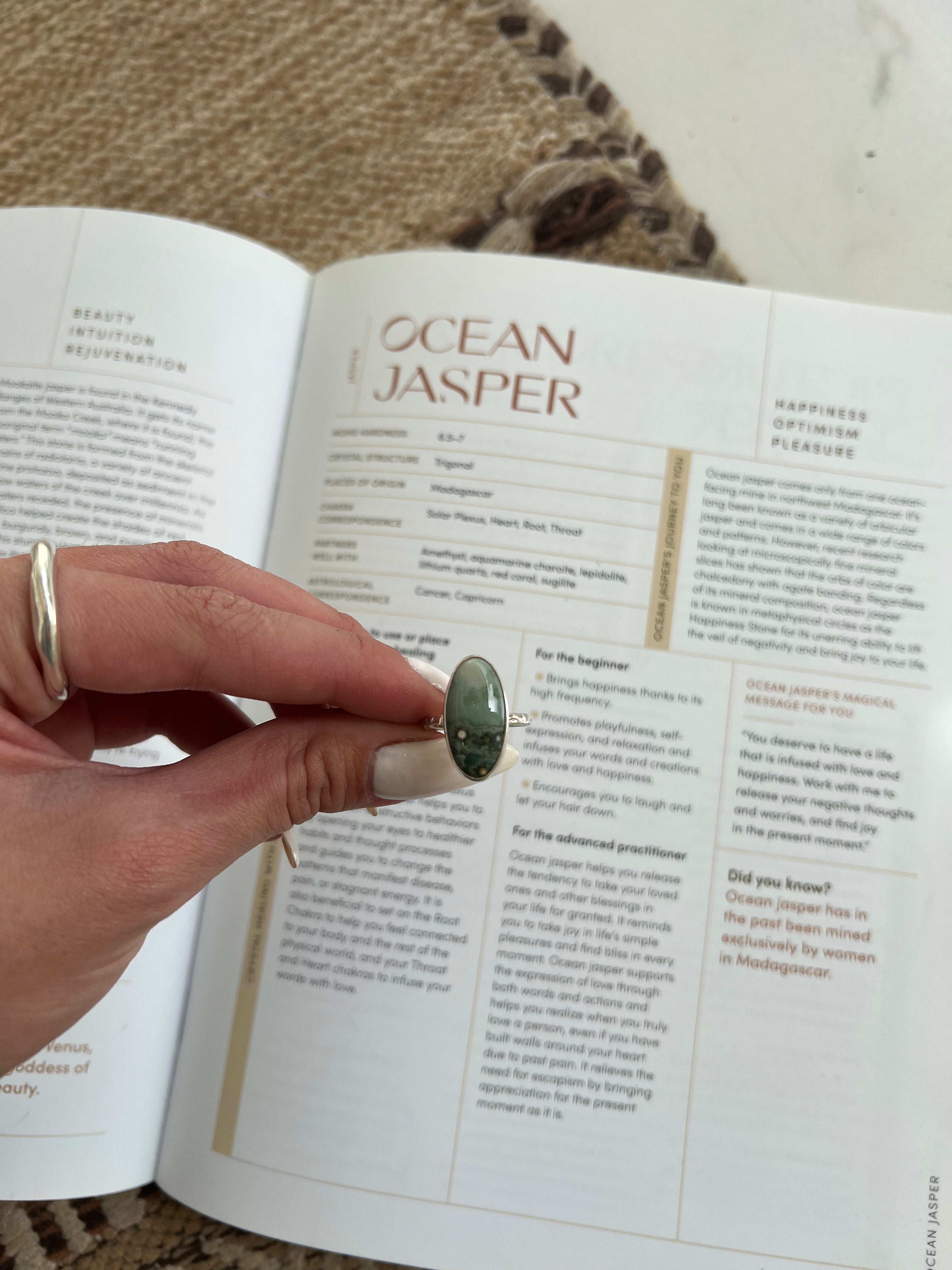 Ocean jasper ring