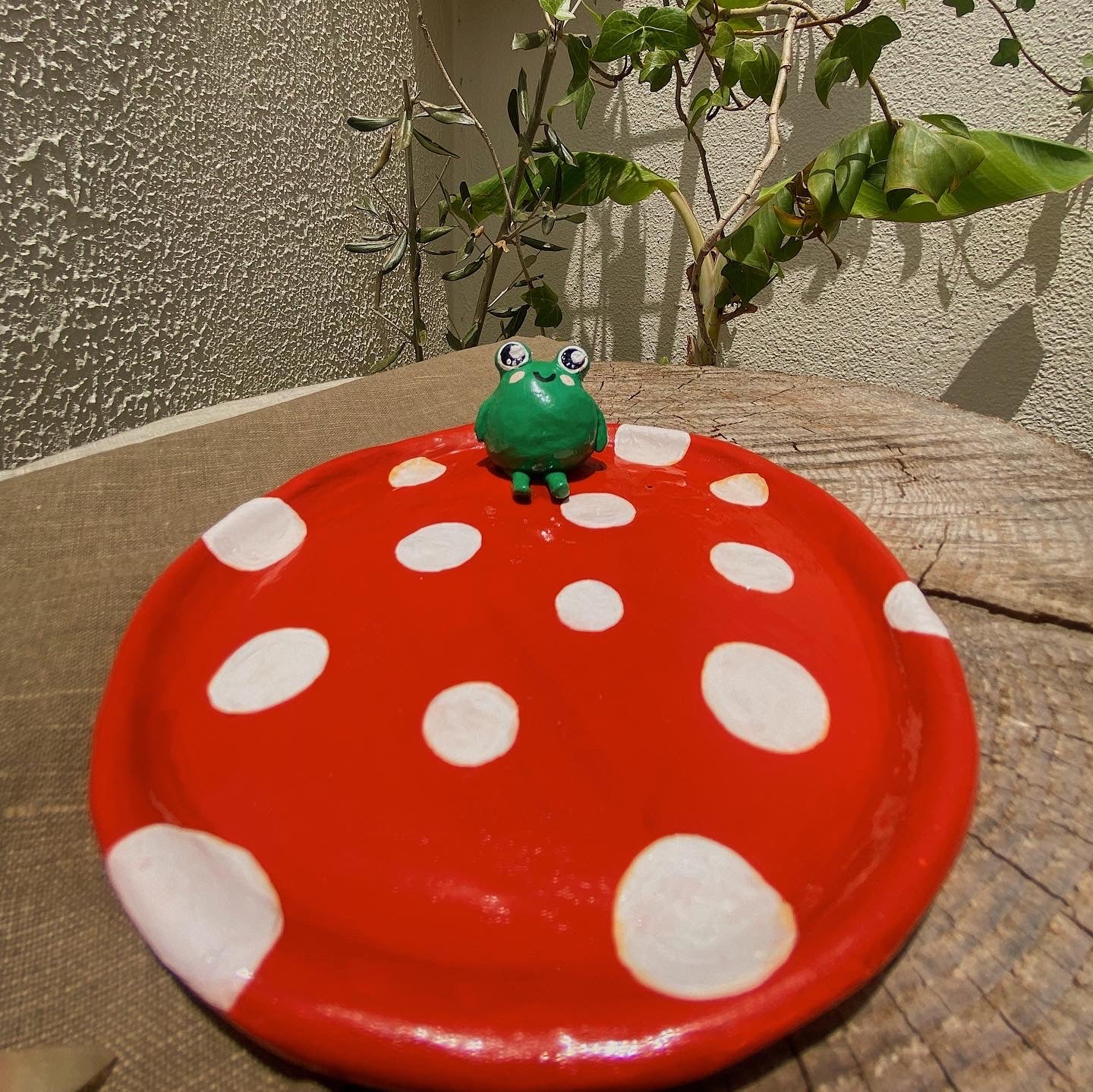 Frog on Mushroom